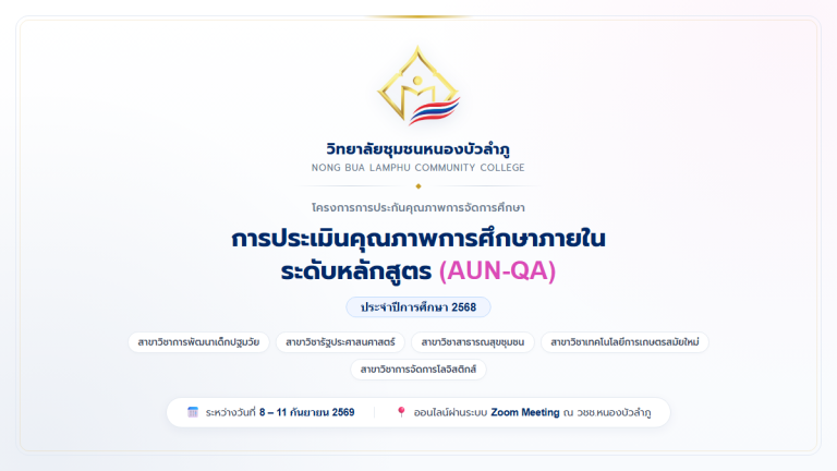 การประเมินคุณภาพการศึกษาภายใน ระดับหลักสูตร (AUN-QA) ประจำปีการศึกษา 2568